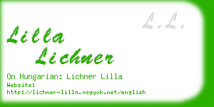 lilla lichner business card